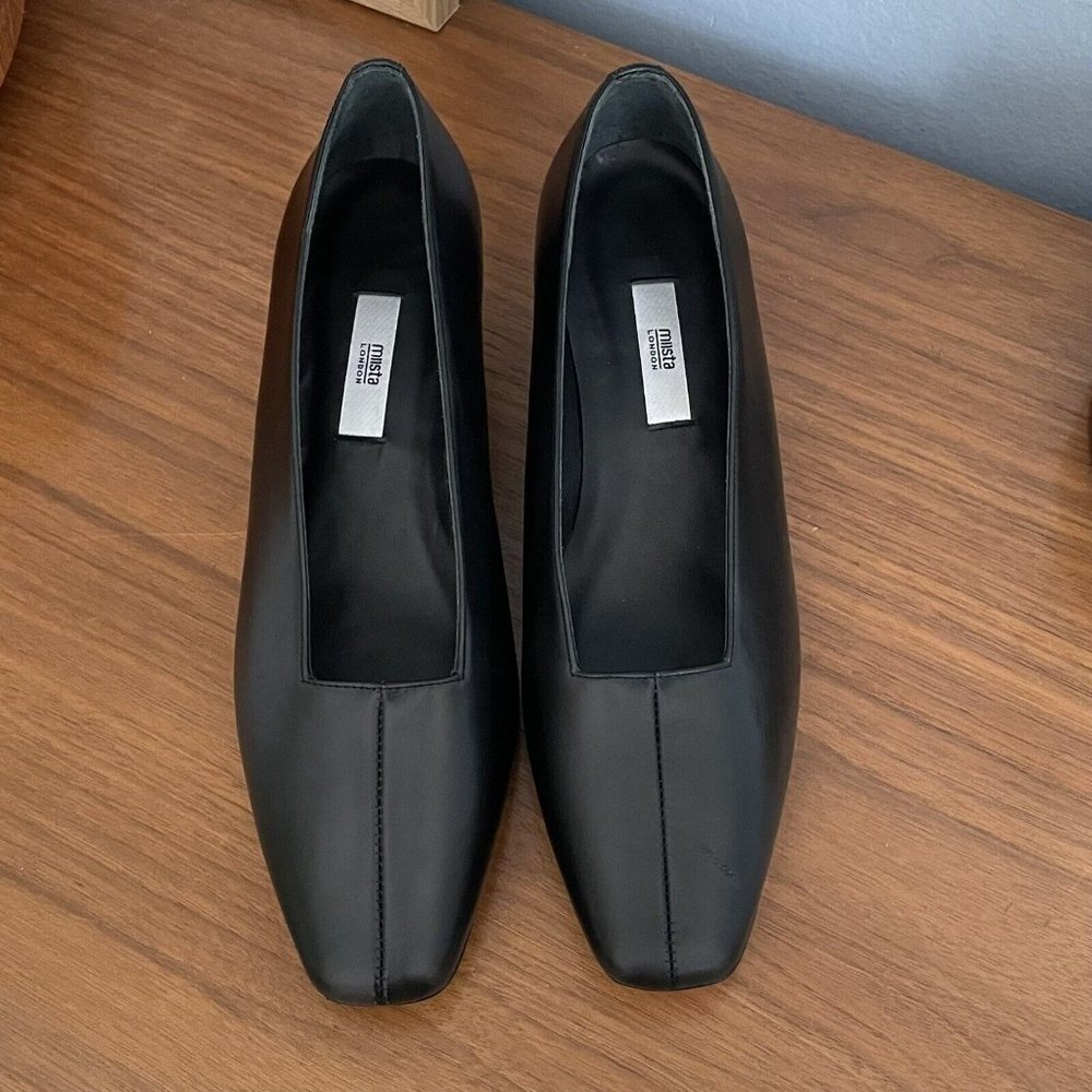 Anthropologie Miista Taissa Heels Pumps Black Size 39 - Picture 3 of 11
